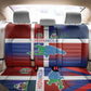 Hispaniola Back Car Seat Cover Haiti and Dominican Republic Emblems and Flag Style