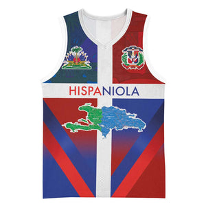Hispaniola Basketball Jersey Haiti and Dominican Republic Emblems and Flag Style - African Pride