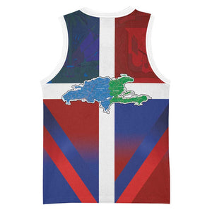 Hispaniola Basketball Jersey Haiti and Dominican Republic Emblems and Flag Style - African Pride