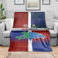Hispaniola Blanket Haiti and Dominican Republic Emblems and Flag Style