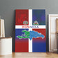 Hispaniola Canvas Wall Art Haiti and Dominican Republic Emblems and Flag Style
