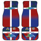 Hispaniola Car Mats Haiti and Dominican Republic Emblems and Flag Style