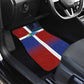 Hispaniola Car Mats Haiti and Dominican Republic Emblems and Flag Style
