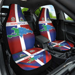 Hispaniola Car Seat Cover Haiti and Dominican Republic Emblems and Flag Style