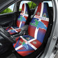 Hispaniola Car Seat Cover Haiti and Dominican Republic Emblems and Flag Style