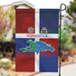 Hispaniola Garden Flag Haiti and Dominican Republic Emblems and Flag Style