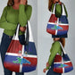 Hispaniola Grocery Bag Haiti and Dominican Republic Emblems and Flag Style