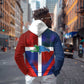 Hispaniola Hoodie Haiti and Dominican Republic Emblems and Flag Style