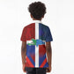 Hispaniola Kid Polo Shirt Haiti and Dominican Republic Emblems and Flag Style