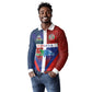 Hispaniola Long Sleeve Polo Shirt Haiti and Dominican Republic Emblems and Flag Style