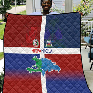 Hispaniola Quilt Haiti and Dominican Republic Emblems and Flag Style