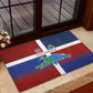 Hispaniola Rubber Doormat Haiti and Dominican Republic Emblems and Flag Style