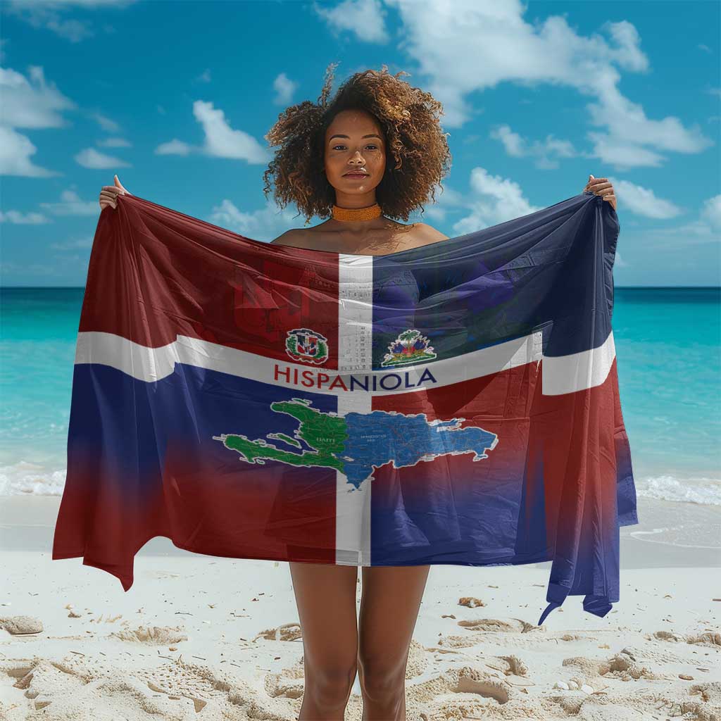 Hispaniola Sarong Haiti and Dominican Republic Emblems and Flag Style
