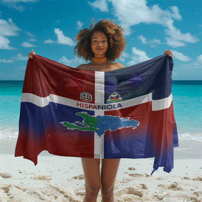 Hispaniola Sarong Haiti and Dominican Republic Emblems and Flag Style