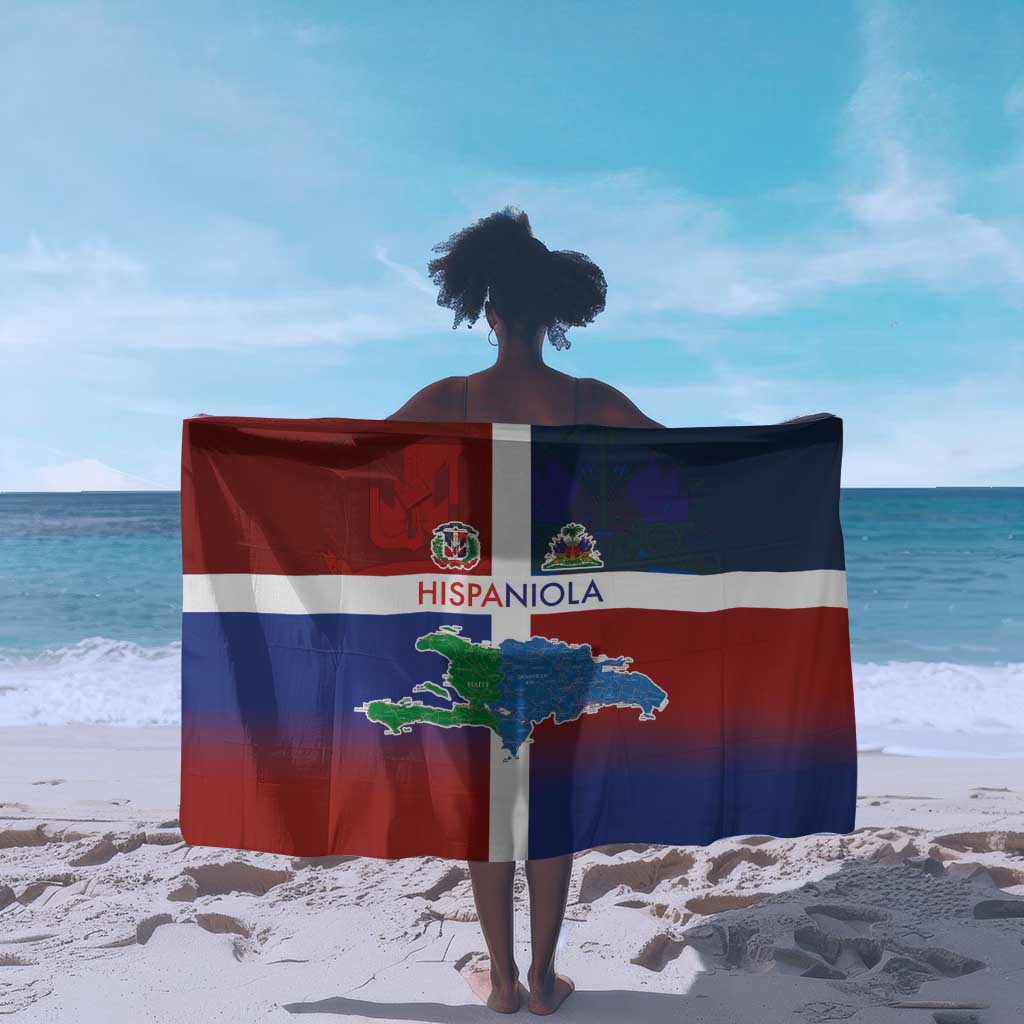 Hispaniola Sarong Haiti and Dominican Republic Emblems and Flag Style