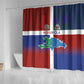 Hispaniola Shower Curtain Haiti and Dominican Republic Emblems and Flag Style