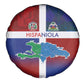 Hispaniola Spare Tire Cover Haiti and Dominican Republic Emblems and Flag Style