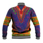 Haiti Baseball Jacket Choeblack Dashiki Style Blue Color