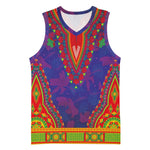 Haiti Basketball Jersey Choeblack Dashiki Style Blue Color - African Pride