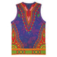 Haiti Basketball Jersey Choeblack Dashiki Style Blue Color - African Pride
