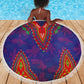 Haiti Beach Blanket Choeblack Dashiki Style Blue Color