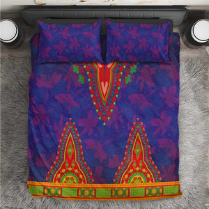 Haiti Bedding Set Choeblack Dashiki Style Blue Color