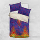 Haiti Bedding Set Choeblack Dashiki Style Blue Color