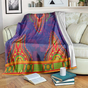Haiti Blanket Choeblack Dashiki Style Blue Color