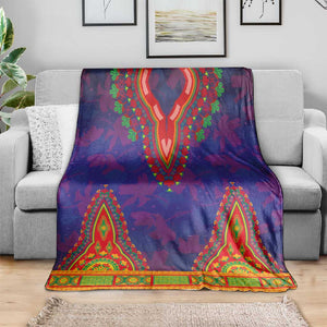 Haiti Blanket Choeblack Dashiki Style Blue Color