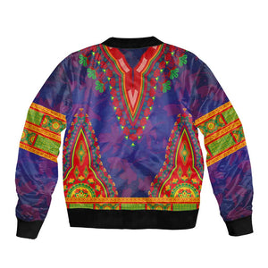 Haiti Bomber Jacket Choeblack Dashiki Style Blue Color