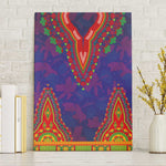 Haiti Canvas Wall Art Choeblack Dashiki Style Blue Color