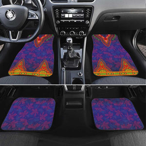 Haiti Car Mats Choeblack Dashiki Style Blue Color