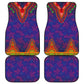 Haiti Car Mats Choeblack Dashiki Style Blue Color