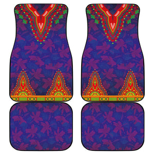 Haiti Car Mats Choeblack Dashiki Style Blue Color