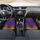 Haiti Car Mats Choeblack Dashiki Style Blue Color