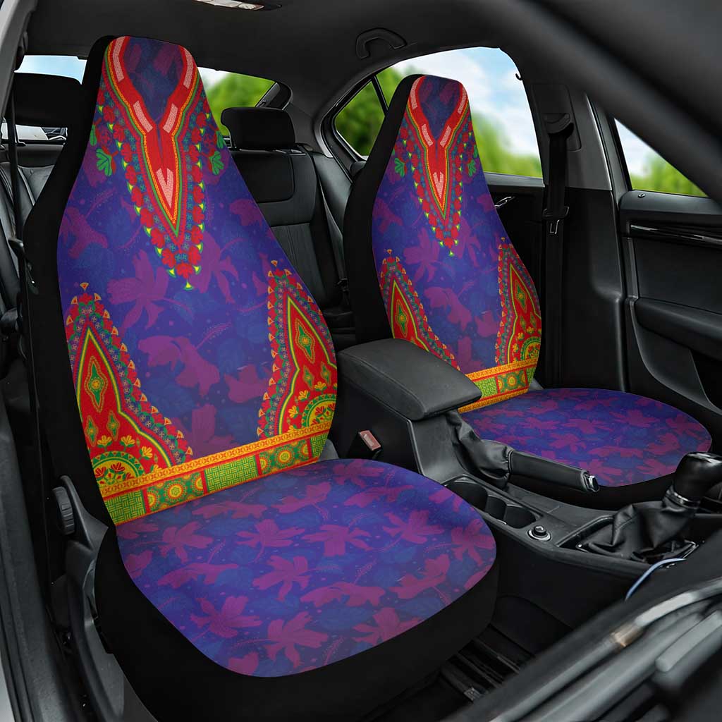 Haiti Car Seat Cover Choeblack Dashiki Style Blue Color