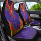 Haiti Car Seat Cover Choeblack Dashiki Style Blue Color