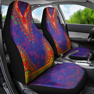 Haiti Car Seat Cover Choeblack Dashiki Style Blue Color