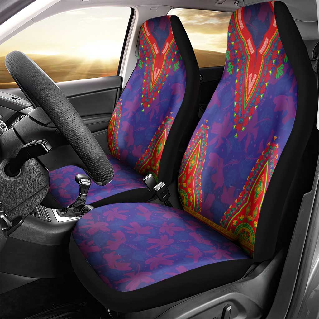 Haiti Car Seat Cover Choeblack Dashiki Style Blue Color