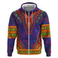 Haiti Hoodie Choeblack Dashiki Style Blue Color