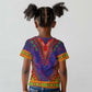 Haiti Kid T shirt Choeblack Dashiki Style Blue Color