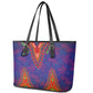 Haiti Leather Tote Bag Choeblack Dashiki Style Blue Color