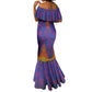 Haiti Mermaid Dress Choeblack Dashiki Style Blue Color
