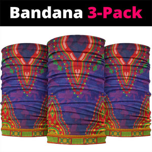 Haiti Neck Gaiter Choeblack Dashiki Style Blue Color LT03