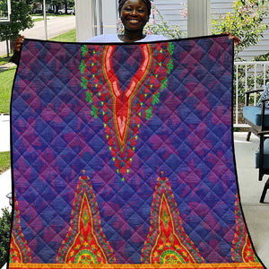 Haiti Quilt Choeblack Dashiki Style Blue Color