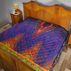 Haiti Quilt Choeblack Dashiki Style Blue Color