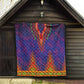 Haiti Quilt Choeblack Dashiki Style Blue Color