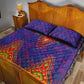 Haiti Quilt Bed Set Choeblack Dashiki Style Blue Color