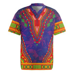 Haiti Rugby Jersey Choeblack Dashiki Style Blue Color