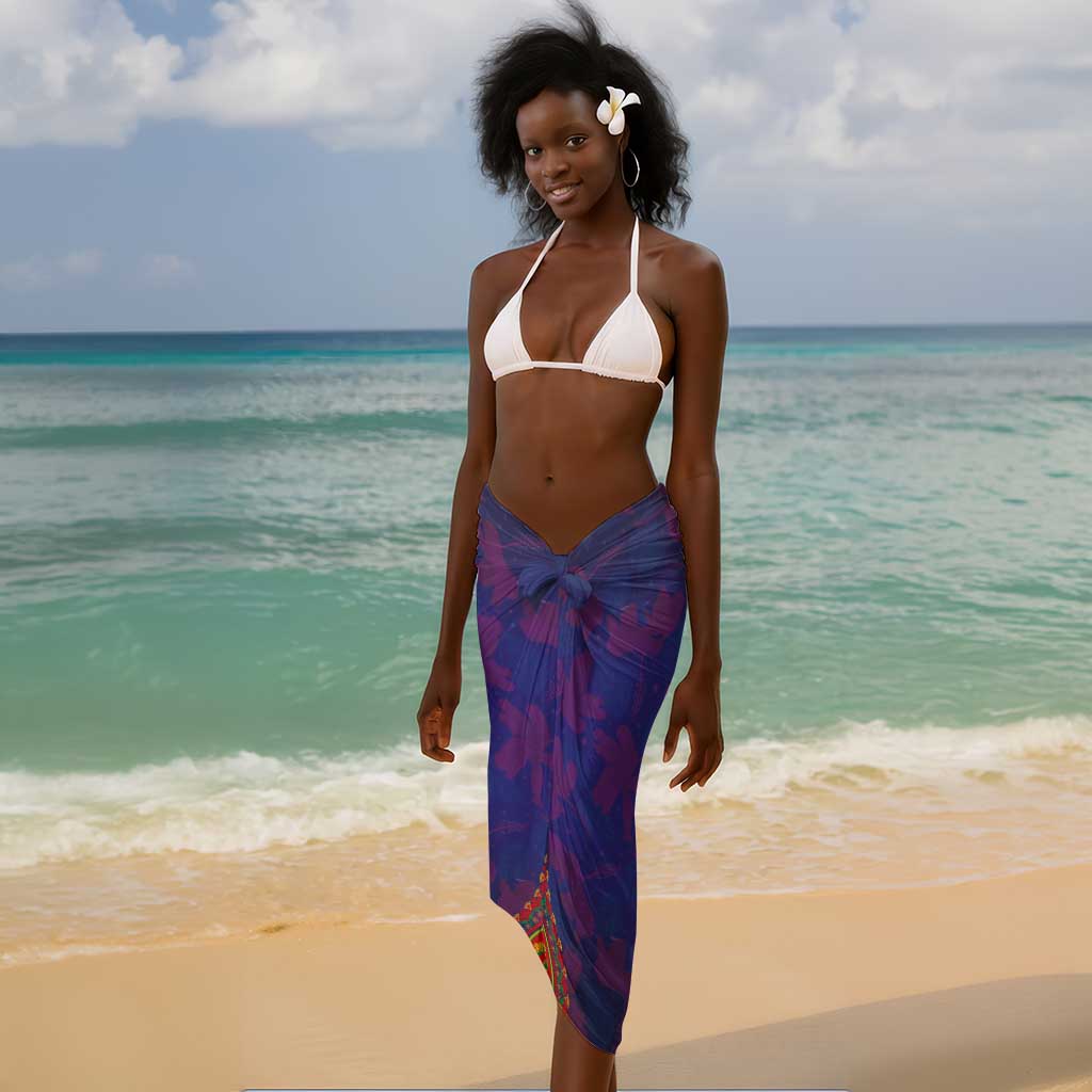 Haiti Sarong Choeblack Dashiki Style Blue Color